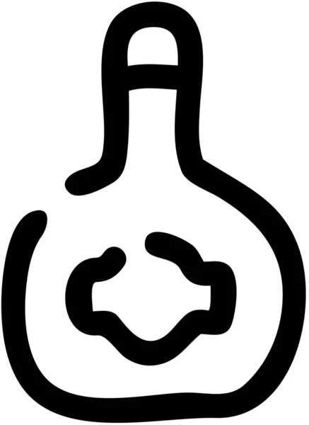 Алкогольна Пляшка Бренді Значок — стоковий вектор