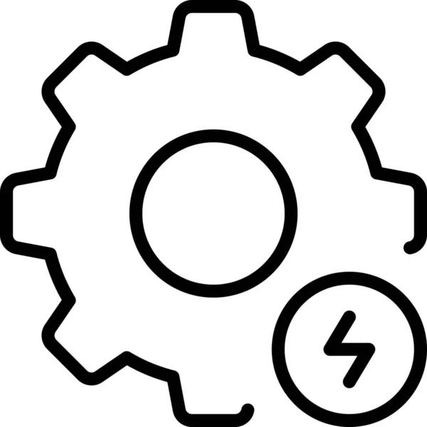Cog Elektrický Mechanik Ikon — Stockový vektor