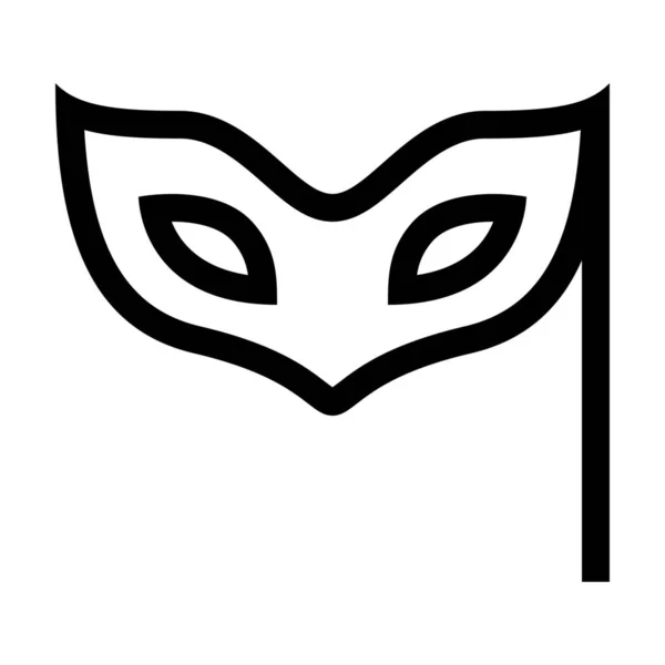 Celebra Icono Máscara Evento Estilo Esquema — Vector de stock