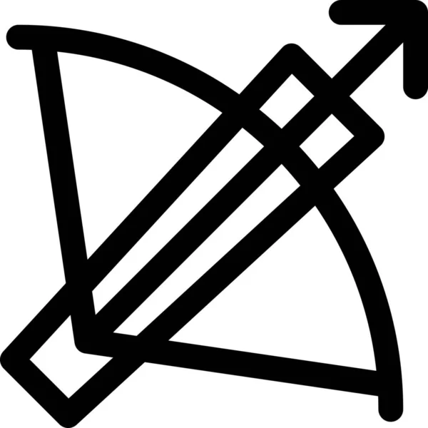 Flèche Arbalet Icône Médiévale Dans Catégorie Mixte — Image vectorielle