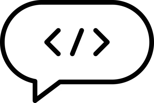 Code Commentaire Conversation Icône — Image vectorielle