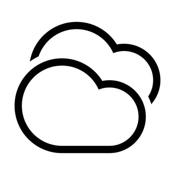 Nube Nubes Nublado Icono Estilo Contorno — Vector de stock