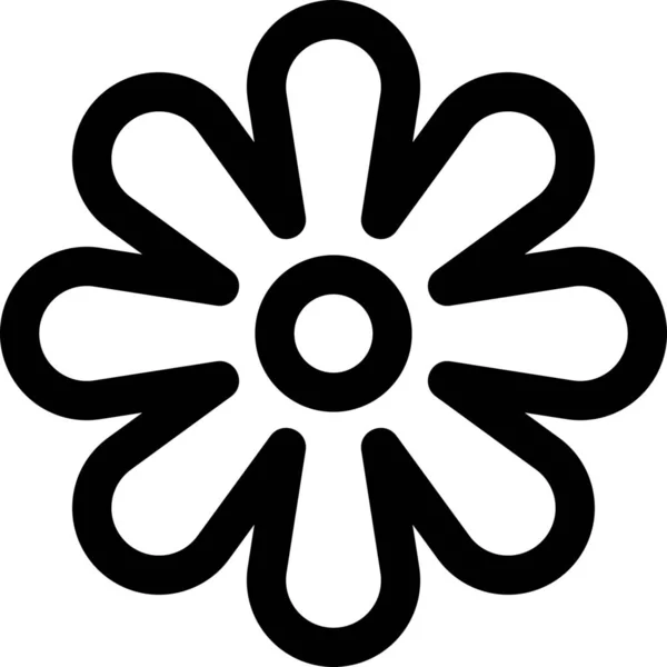 Λουλούδι Λουλούδι Εικονίδιο Χρώμα Περίγραμμα Στυλ — Διανυσματικό Αρχείο