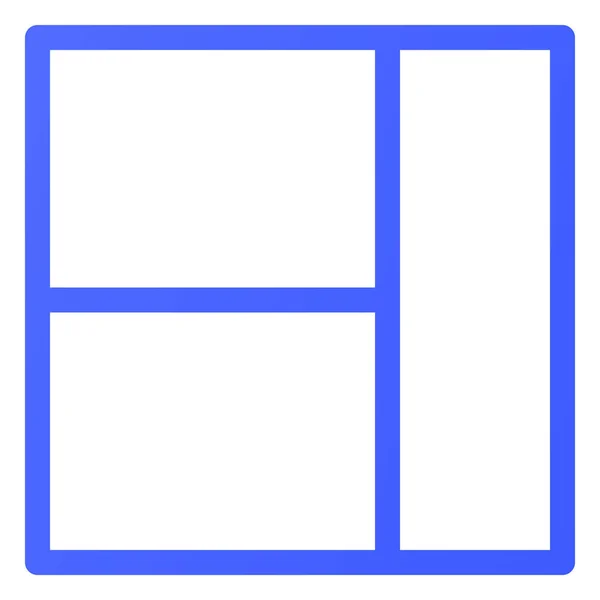 Layout Right Sidebar Icon Categoría Arte Diseño — Archivo Imágenes Vectoriales
