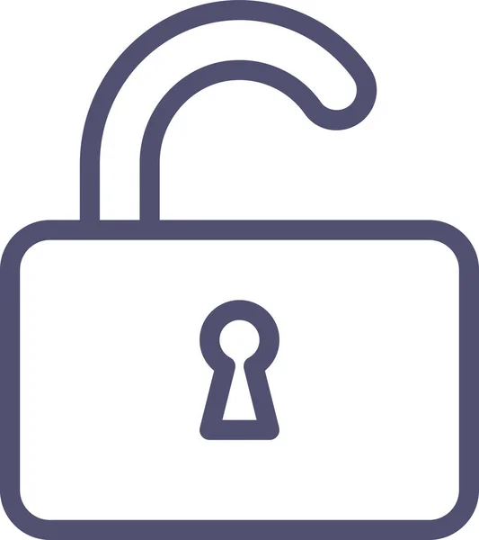 Lock Padlock Secure Icon Outline Style — Stock Vector
