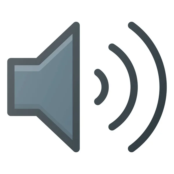 Benutzeroberfläche Sound Icon Filled Outline Style — Stockvektor