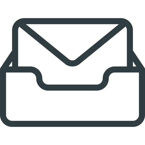 Document Email Enveloppe Icône Dans Style Outline — Image vectorielle