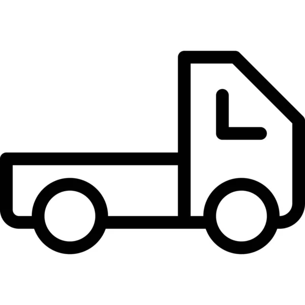 Ikon Transportasi Tir Samping Dalam Kategori Kendaraan Moda Transportasi - Stok Vektor