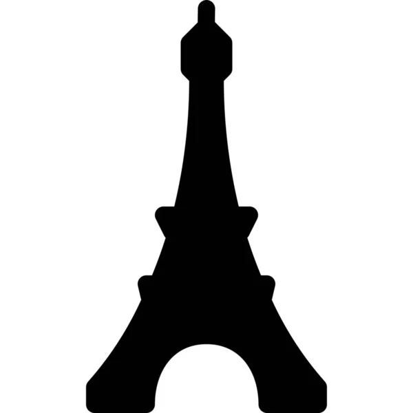 Arquitectura Edificio Eiffel Icono — Vector de stock