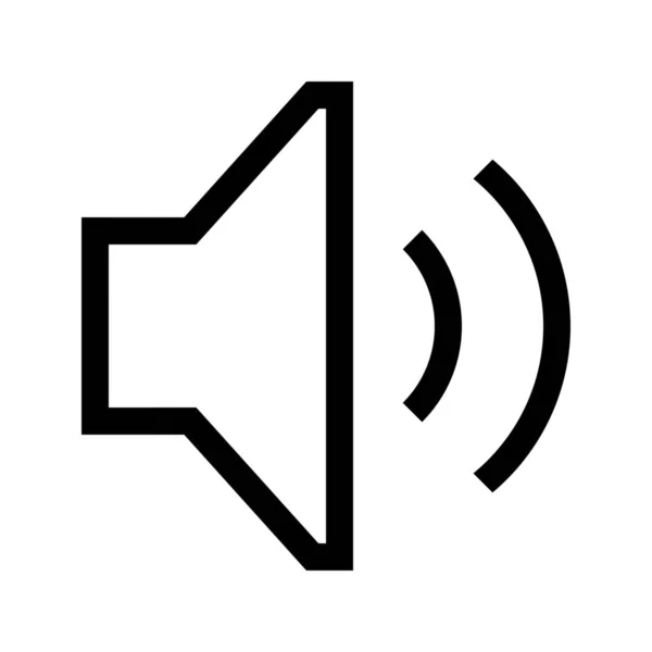 Audio Icon Für Maximalen Sound Outline Stil — Stockvektor