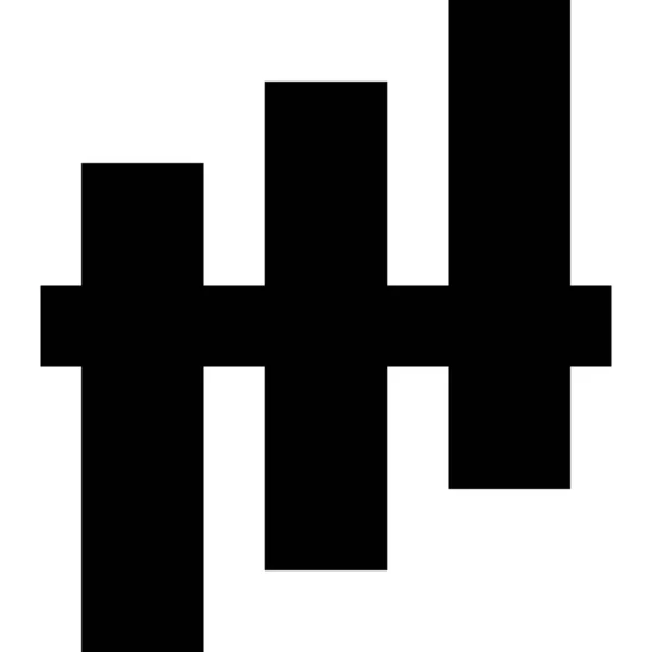 Analitics Balkendiagramm Symbol Solid Stil — Stockvektor