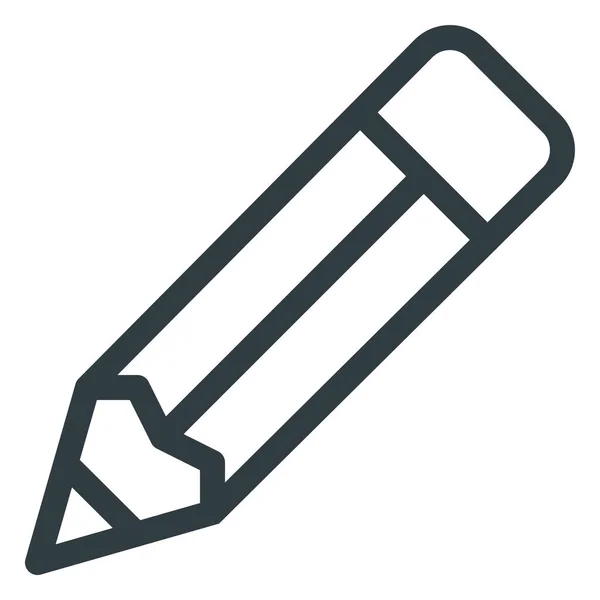 Bleistift Skizzensymbol Umrissstil Zeichnen — Stockvektor