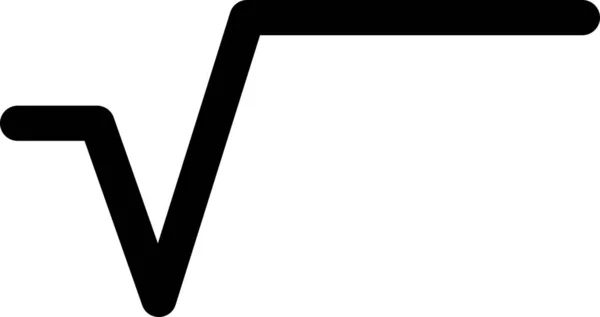 Ikona Kořene Matiky Stylu Osnovy — Stockový vektor