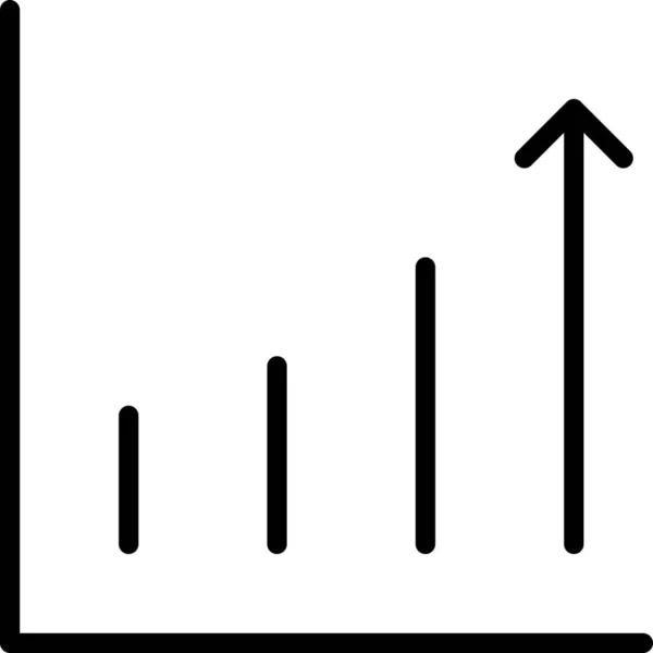 Ikona Linii Wykresu Amplitudy Stylu Konturu — Wektor stockowy
