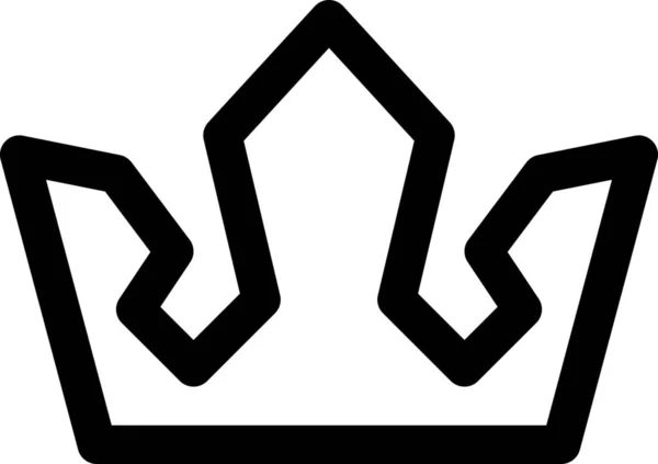 Ikon Raja Raja Mahkota Dalam Gaya Outline - Stok Vektor
