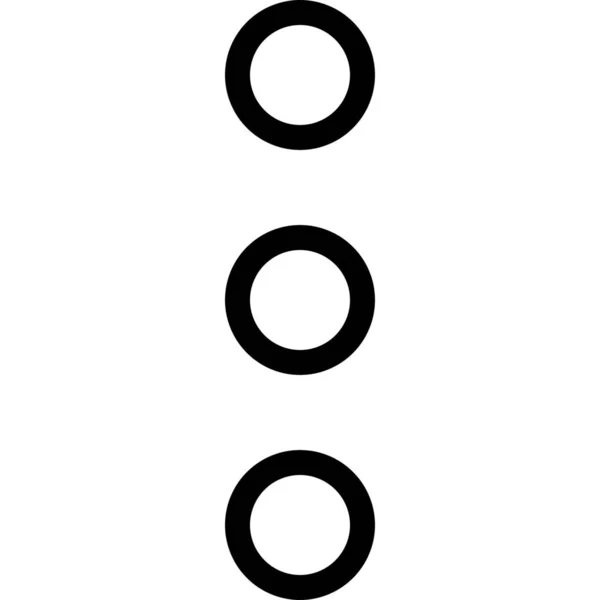 Три Крапки Оптимальна Піктограма Інтерфейсу Користувача Знаки Символи Оптимальній Категорії — стоковий вектор