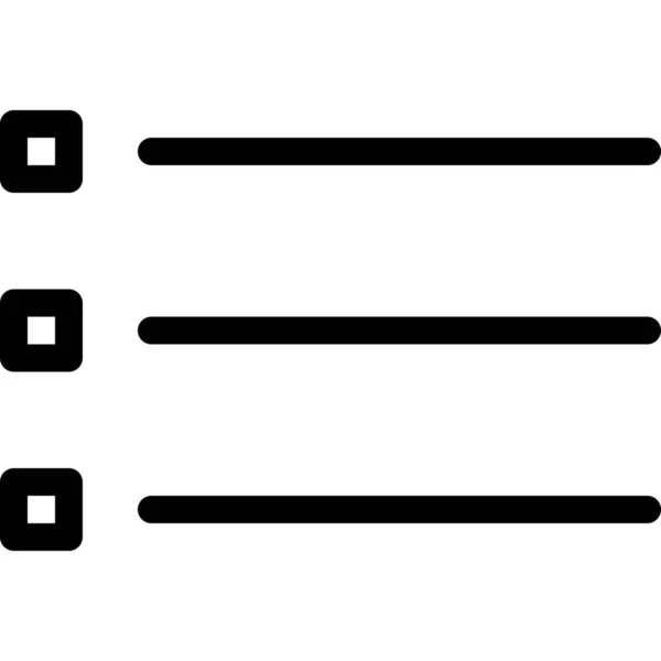 Bullet List Paragraaf Pictogram Lay Outs Categorie — Stockvector