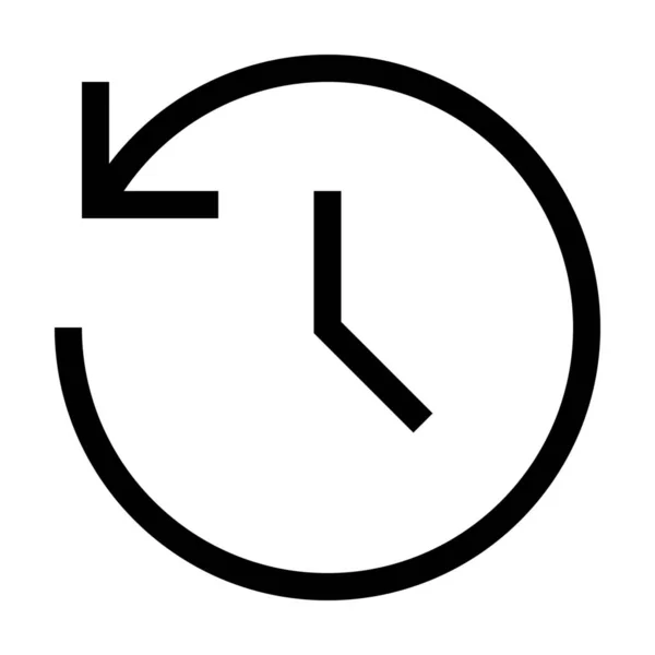 Antihorario Icono Del Reloj Estilo Esquema — Vector de stock