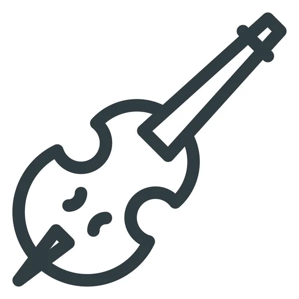 Icône Musique Pour Instrument Violoncelle Dans Style Outline — Image vectorielle
