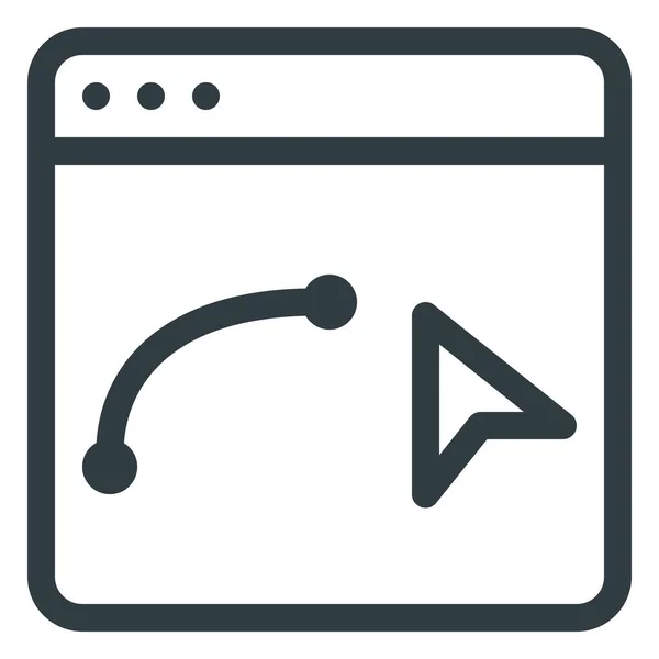 App Application Design Icon Outline Stil — Stockvektor