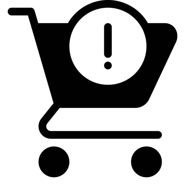Warenkorb Commerce Fehler Symbol — Stockvektor