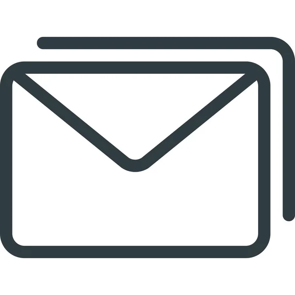 Ícone Mail Envelope Correio Estilo Esboço — Vetor de Stock