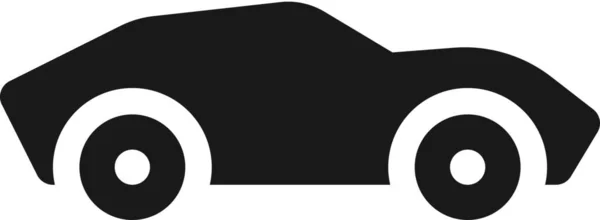 ソリッドスタイルの車のコルベット高速アイコン — ストックベクタ
