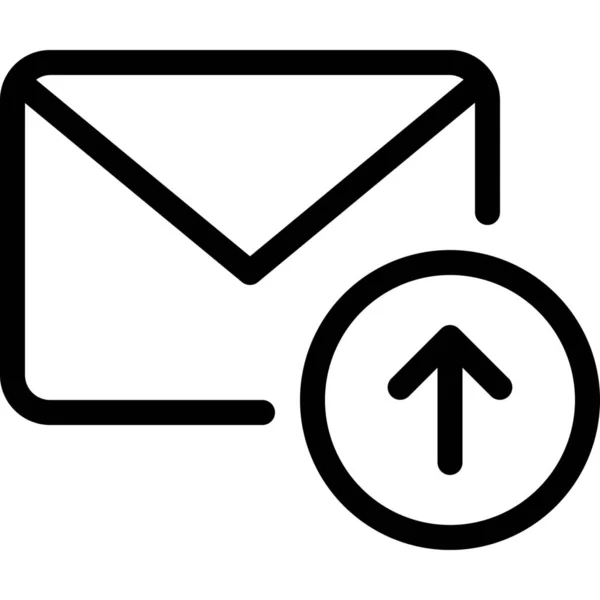 Šipka Email Ikona Infrastruktuře Kategorie — Stockový vektor