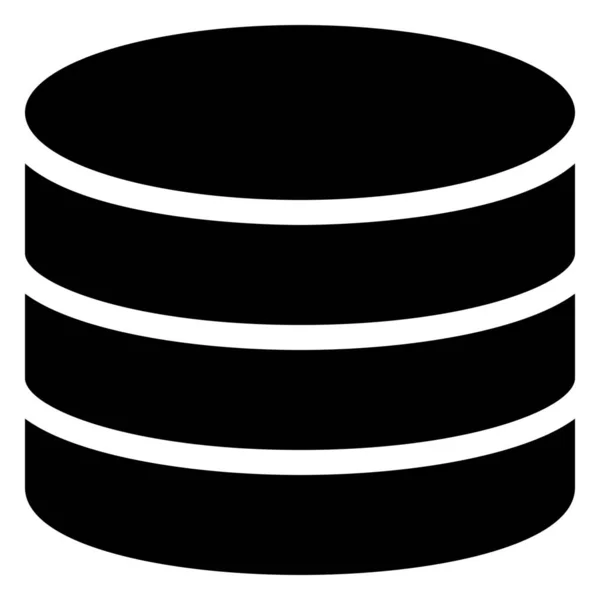Icono Almacenamiento Base Datos Datos Categoría Computadora Hardware — Vector de stock