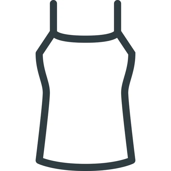 Tyg Skjorta Tshirt Ikon Kontur Stil — Stock vektor