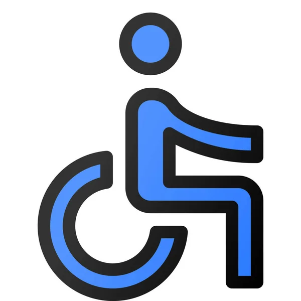Icono Accesibilidad Wheelcair — Vector de stock