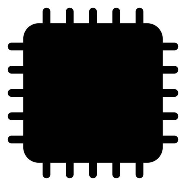 Ikona Čip Cpu Zařízení Kategorii Počítač Hardware — Stockový vektor