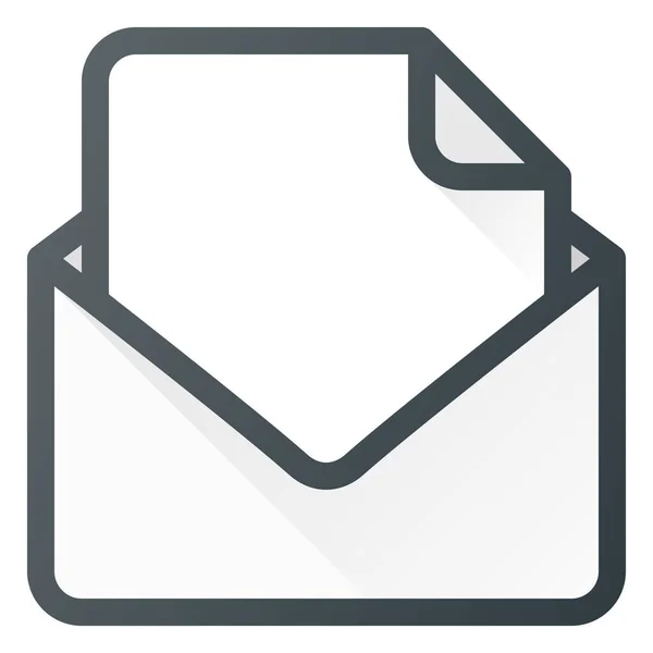 Ícone Mail Documento Anexo Estilo Esboço Preenchido — Vetor de Stock