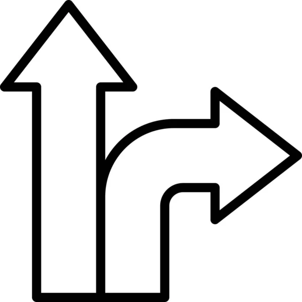 Flèches Directions Icône Guidage Dans Catégorie Véhicules Modes Transport — Image vectorielle