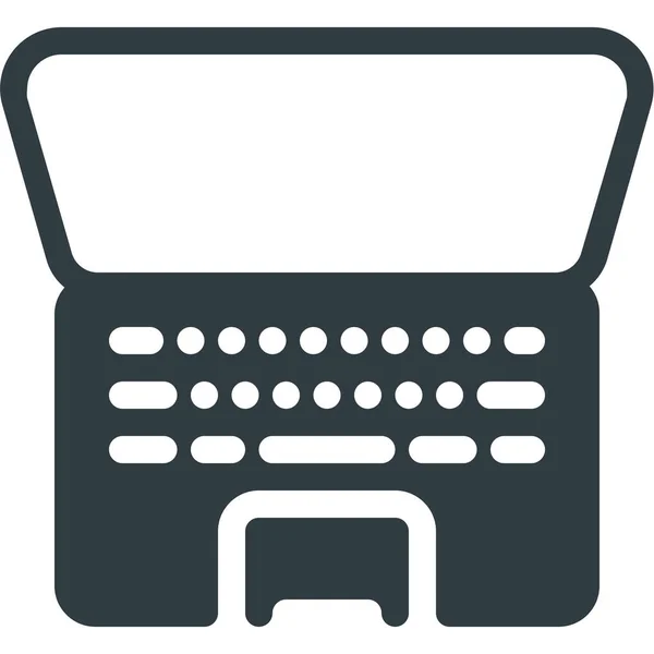 Teclado Del Ordenador Portátil Icono Estilo Sólido — Vector de stock