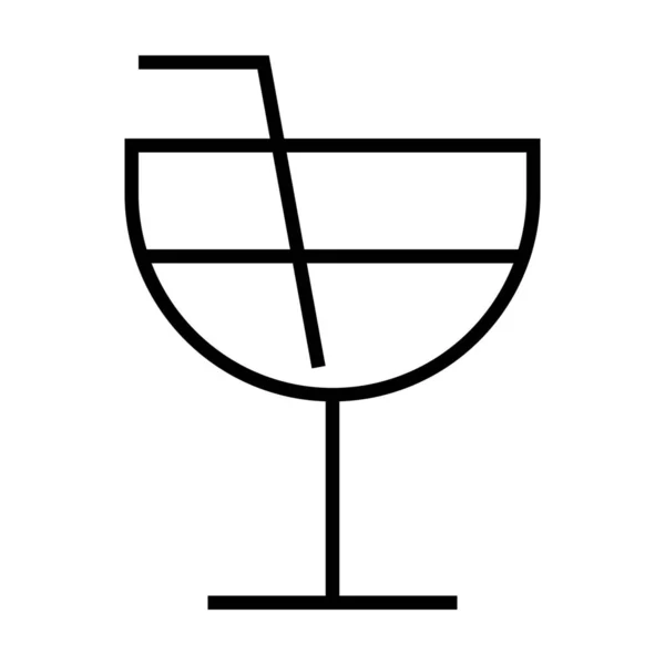 Vieren Cocktail Drankje Icoon Evenementen Entertainment Categorie — Stockvector