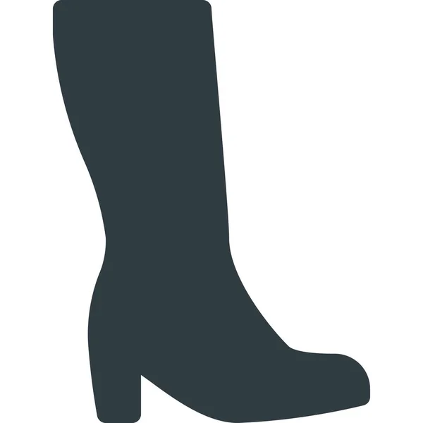 Boot Boots Shoe Icon Solid Style — Stock Vector