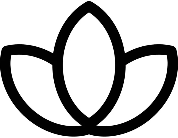 Λουλούδι Φύλλο Εικόνα Της Φύσης Στυλ Περίγραμμα — Διανυσματικό Αρχείο