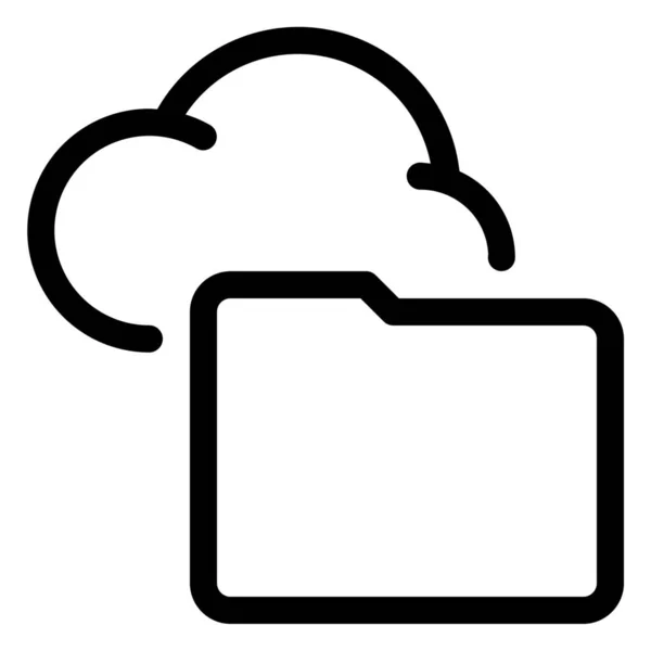 Ikona Folderu Danych Chmurze — Wektor stockowy