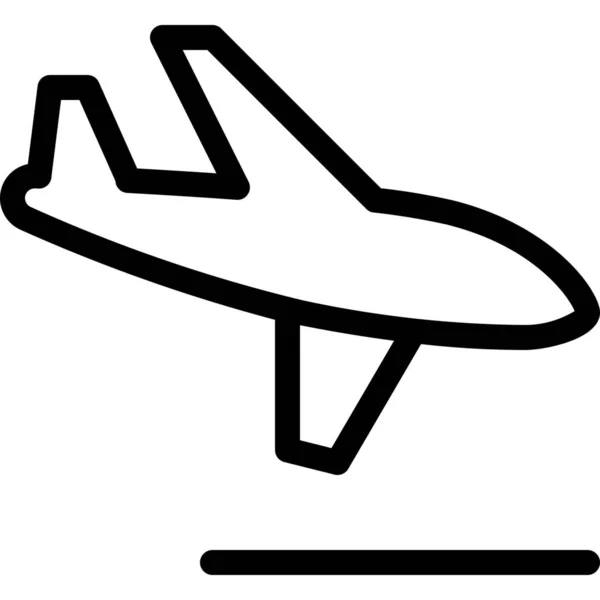 Flight Fly Landing Icon Vehicles Modes Transportation Category — Stock Vector