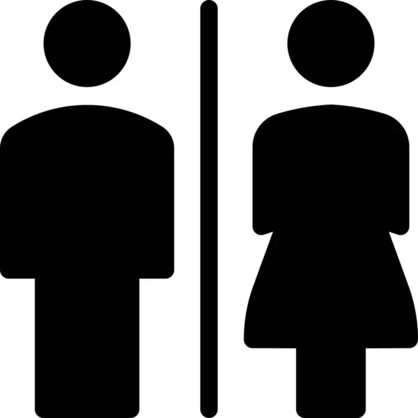 Toilettenschild Toilette Symbol — Stockvektor