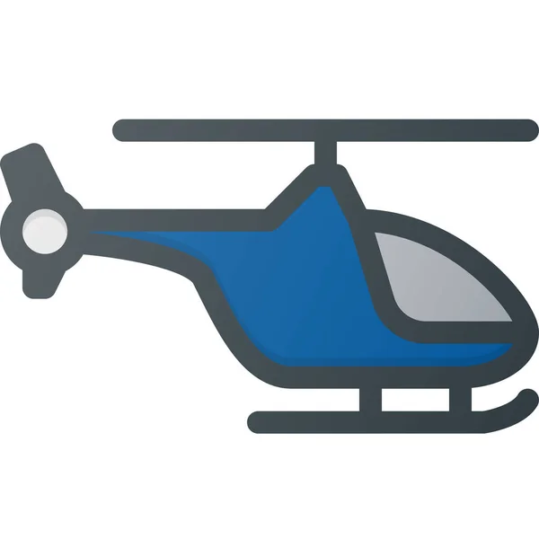 Chopper Helicopter Transport Icon Filled Outline Style — Stock Vector