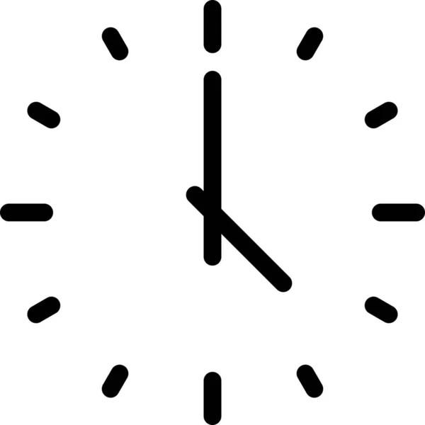 Uhr Datum Stunde Symbol Outline Stil — Stockvektor