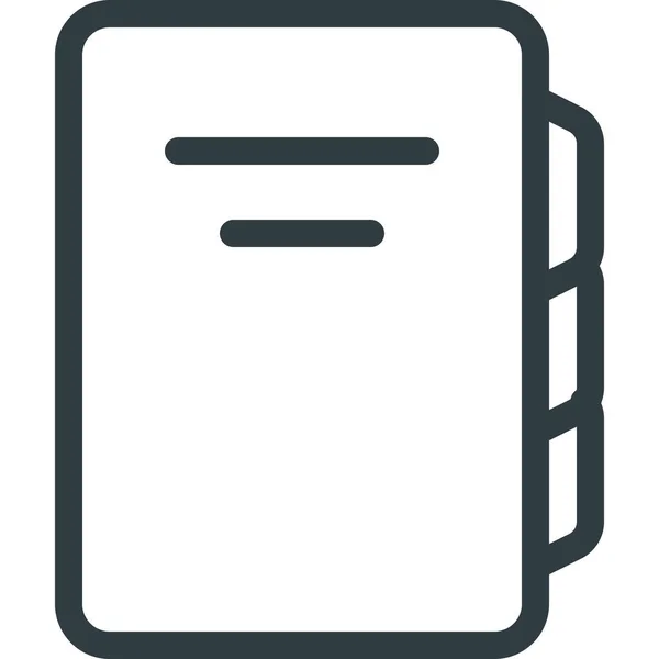 Contenido Copywriting Document Icon Outline Style — Vector de stock