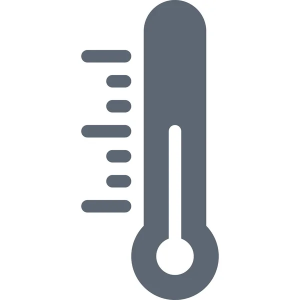 Ícone Termômetro Temperatura Previsão Estilo Sólido —  Vetores de Stock