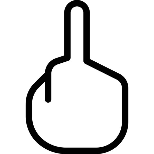 Fuck Gesture Hand Icon Outline Style — Vector de stock