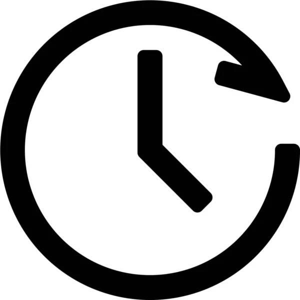 Reloj Sentido Horario Conjunto Icono — Vector de stock