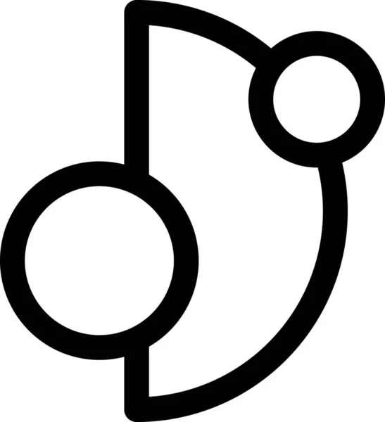 Kruhy Geometrické Překrytí Ikony Stylu Osnovy — Stockový vektor