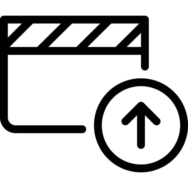 Clip Film Icône Film Dans Style Outline — Image vectorielle