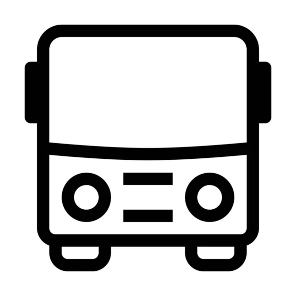 Ikona Szkoły Autobusowej Stylu Zarys — Wektor stockowy